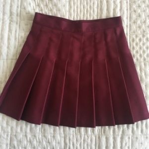 Burgundy Tennis Skirt